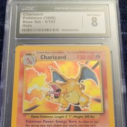 Charizard Base Unlimited CGC Grade 8