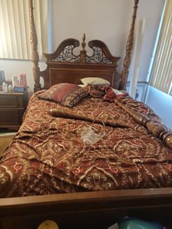 Bed with mattress