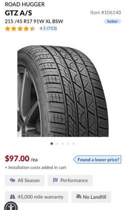 Tires 215-45-17