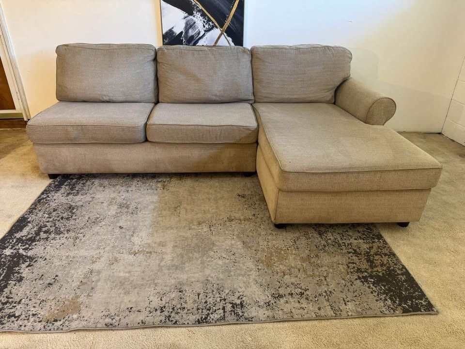 Beige 3-Seater Sectional Sofa