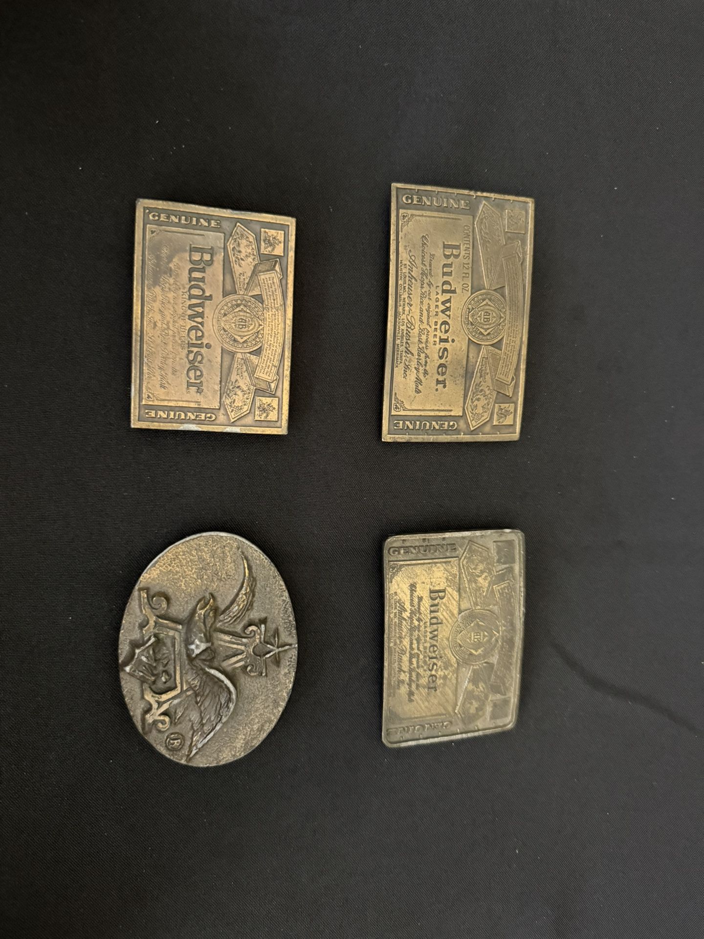 Budweiser Vintage Belt Buckles