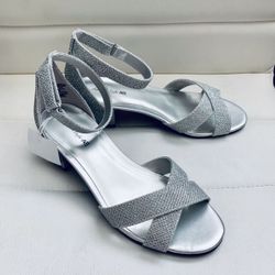 Girls Glittered Low Heel Sandal