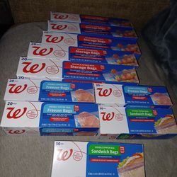 Walgreens Brand baggies storage and freezer and sandwhich