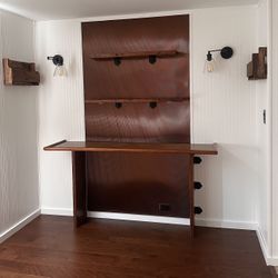 Wall Table and Hanging Shelves 