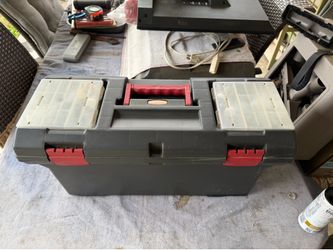 Vintage Rubbermaid Tool Box 24in W/Tray & Grab ‘N' Go Storage
