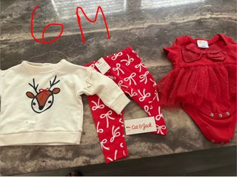 Baby Girl Holiday Outfits Set (6 Months) - 2 Pcs (Cat & Jack NWT)