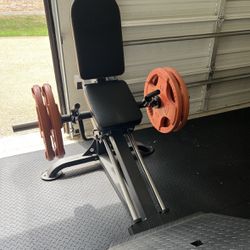 Weight Room Equipment with Weights 