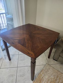42x42x38 inch Tall Wood Pub Style Dining Table  $26.50- Firm