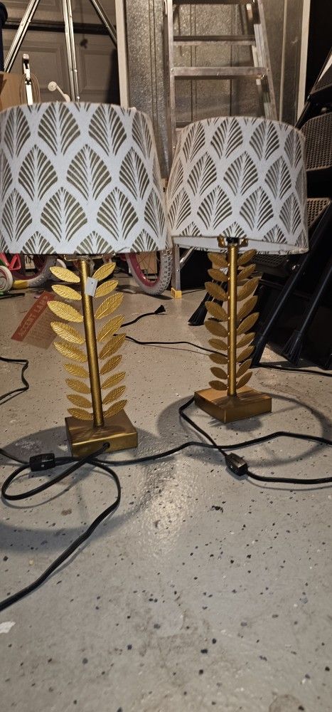 Beautiful Golden Paired Lamps