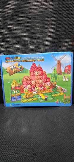 105 PCS Magnetic Tiles with Farm Animals