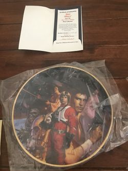 Star Wars plate w/cert and numbered