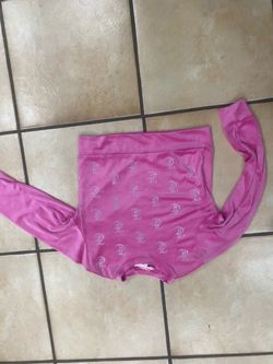 Pink juicy couture Long Sleeve Crop Top with Monogram Print