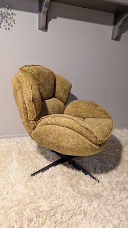 New! RETRO Swivel Accent Chair/Modern Recliner Lounge Chair w/ Metal Base Frame