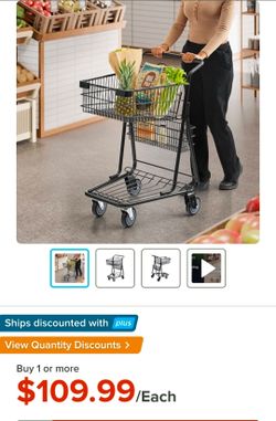 Mini  heavy duty shopping cart on wheels, 16 inches wide by 27  inches long $12.50-