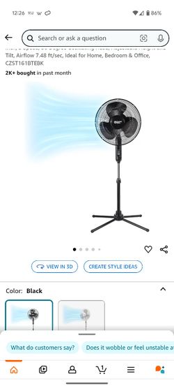 Comfort Zone Electric Oscillating Pedestal Fan