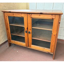 Wooden Cabinet with Glass Doors