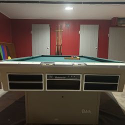 Official Brunswick Billiard Pool table w/sticks 