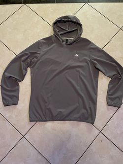 Medium Gray Adidas Windbreaker Pullover