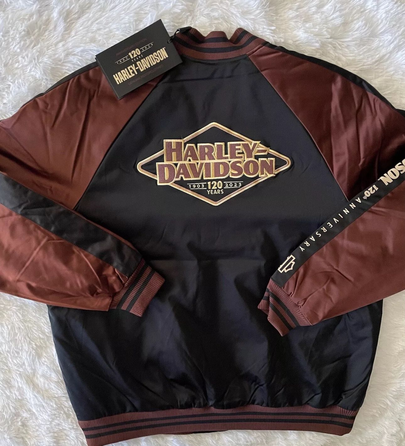 Harley Davidson 120th Anniversary Souvenir Logo Jacket Mens Size 5xl