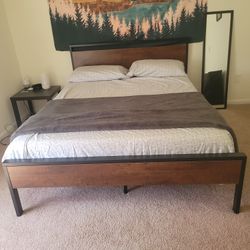 Queen Firm Mattres and Bed Frame