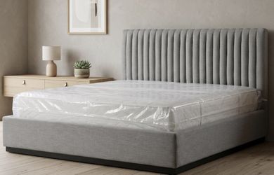 NEW BED FRAME KING SIZE WITH KING MATTRESS