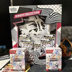 Prismatic Evolutions Booster Bundle & White Flare Binder Collection Bundle