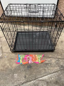 Black Wire Dog Crate with Tray