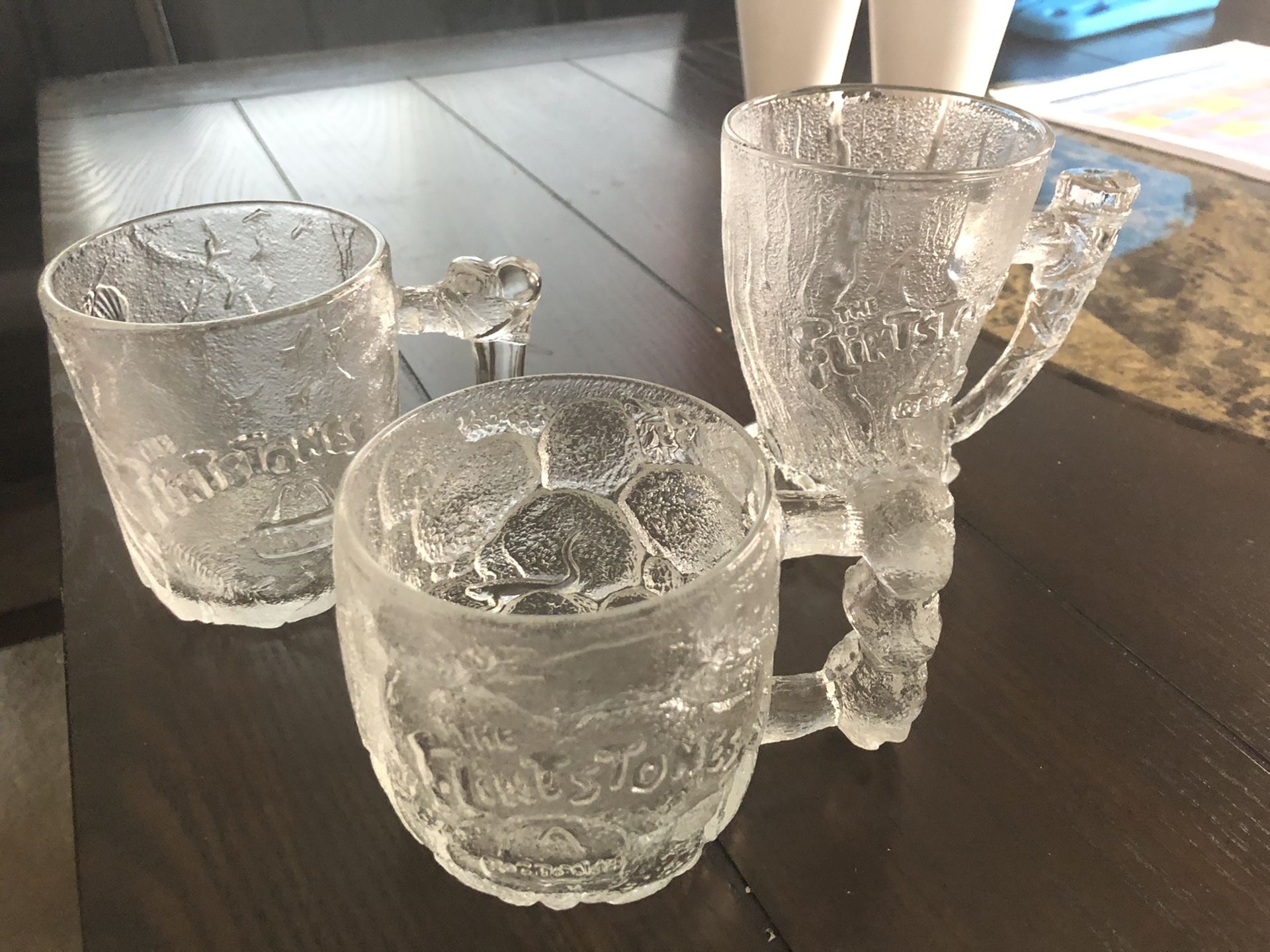 Flintstone’s Collectable Glass Mugs From McDonalds/ 3 Left/ Excellent Condition