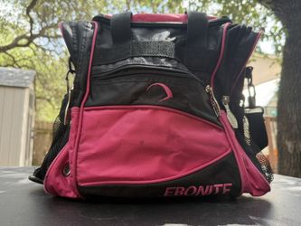 Ebonite single-ball bowling bag — pink and black