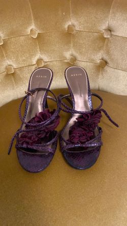 Designer Aerin snake skin pumps