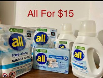All Detergent and dryer sheet