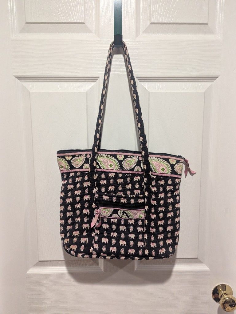 Vera Bradley Elephant Quilted Tote Bag