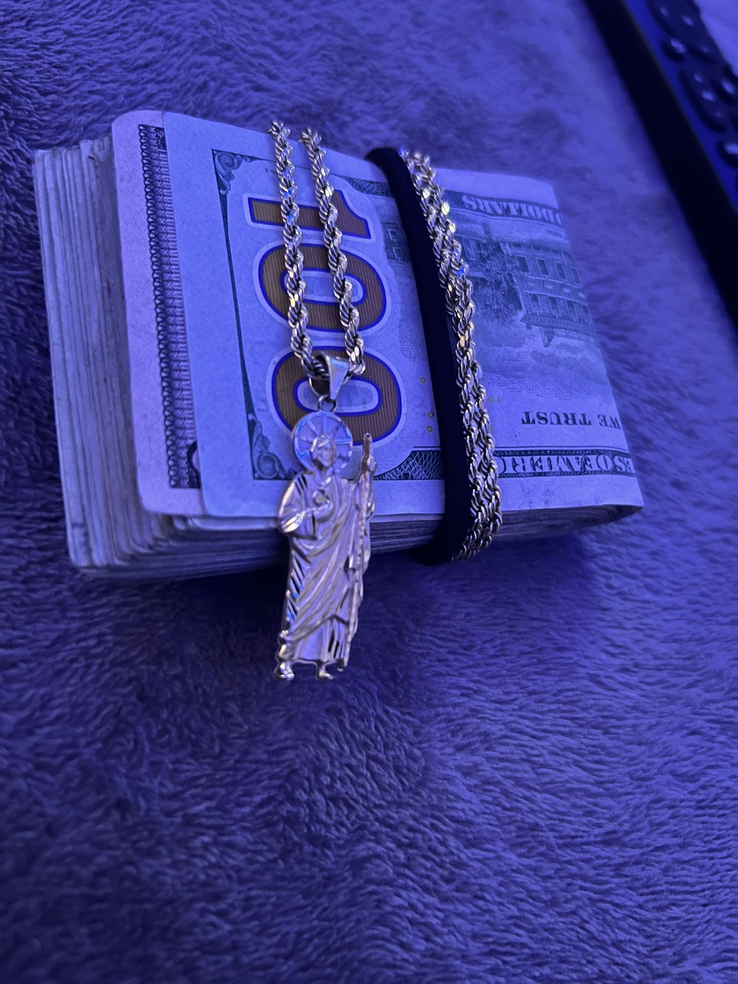 14k gold san judas pendant