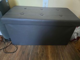 Tufted folding storage ottoman bench