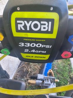 RYOBI

PRESSURE WASHER

3300PSI

2.4GPM

IDLE DOWN