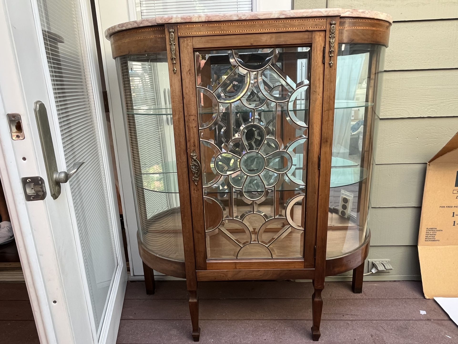 Antique Hutch Display Case