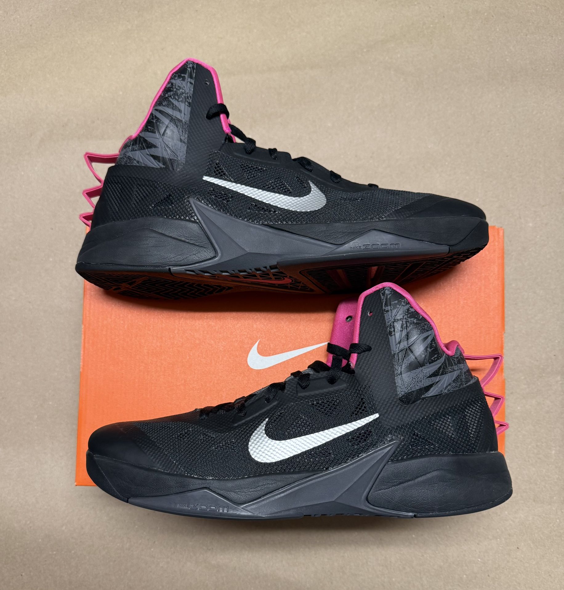 Nike Air Hyperfuse Black Men’s size 14 Basketball shoes Rare!