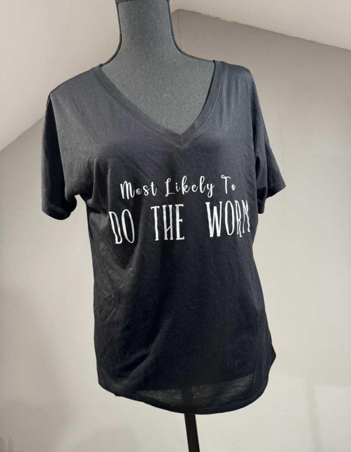 Like New Small Most Likely to Do The Worm T Shirt