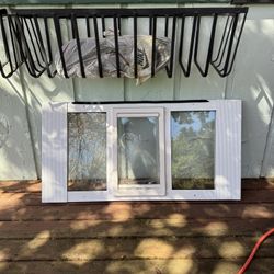 Ideal Pet Products Aluminum Sash Window Pet Door - Size M - 33" to 38"W