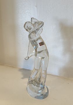Baccarat Crystal Golfer Figurine - New without box