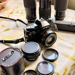 Minolta Camera And Lens 