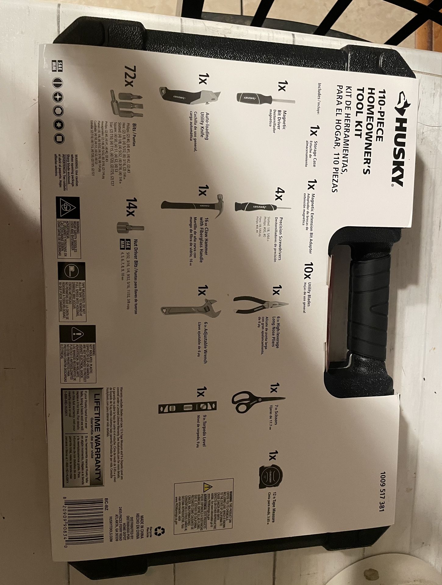 110 Piece Husky Tool Kit