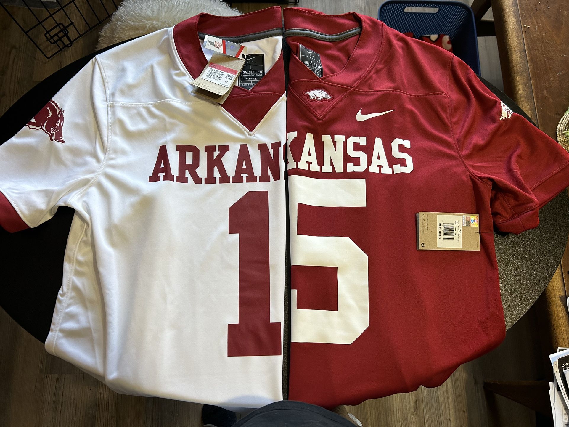 Go Razorbacks!!! Nike Arkansas Razorbacks Crimson Game Football Jersey (2)