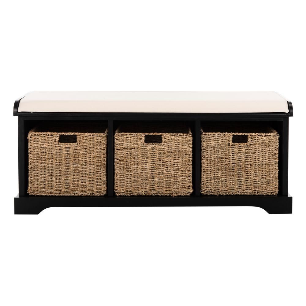 Lonan Black Storage Bench