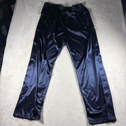 Vintage AND1 Track Pants Men’s XL Blue Snap Breakaway Basketball NWT Satin #61