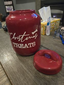 Christmas Pottert Jar