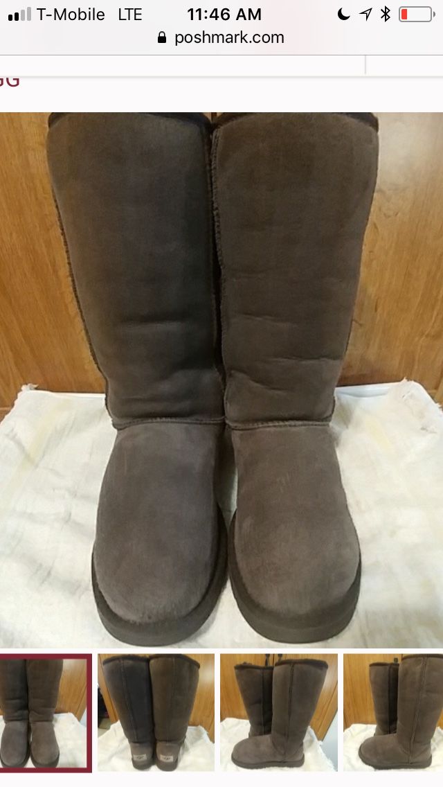 Size 8 Gray tall Ugg boots