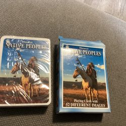 Discover NATIVE AMERICAN Peoples Playiing Cards TWO Packs with 52 Different Images