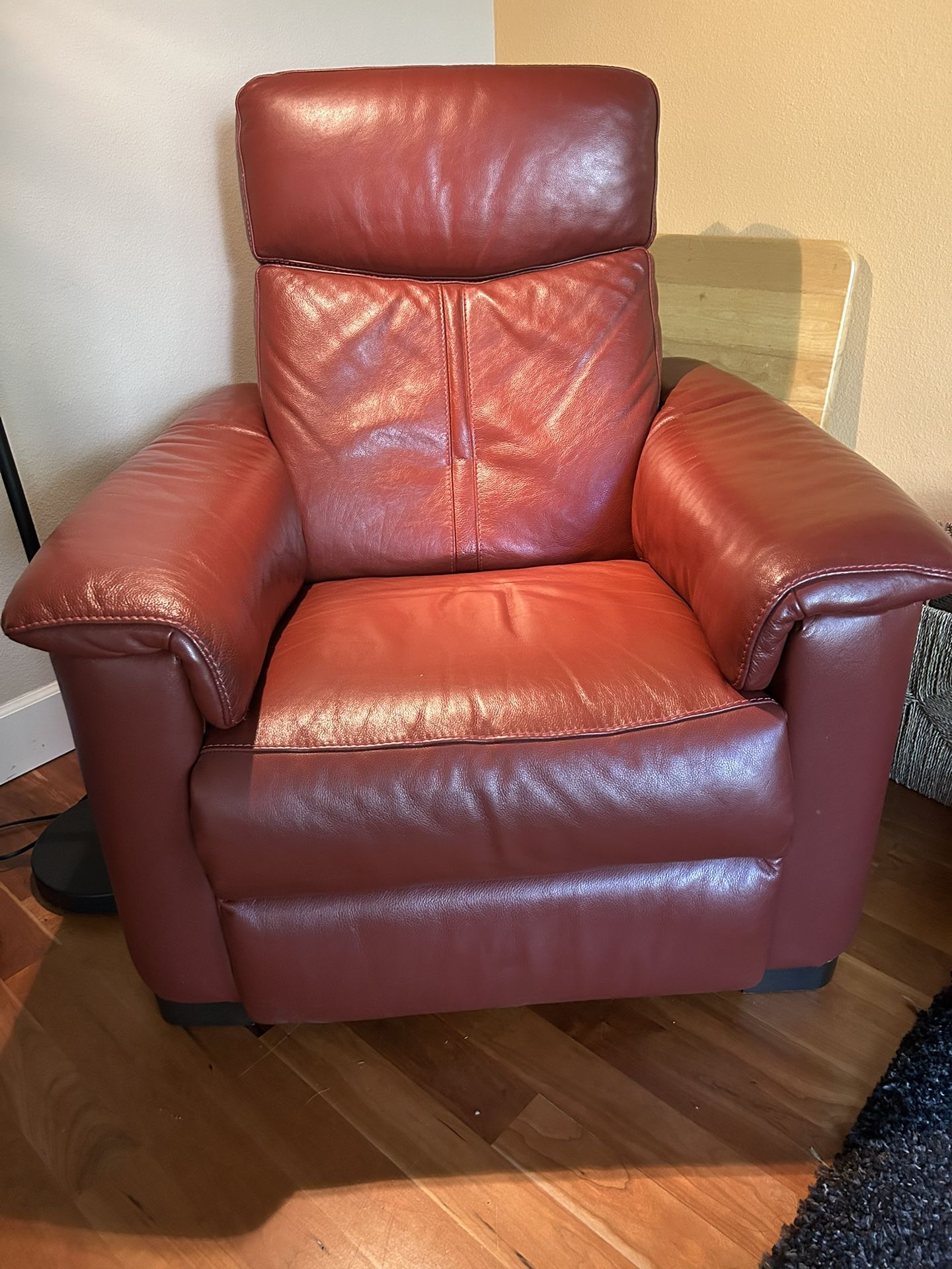 Dania Leather Reclining Armchair