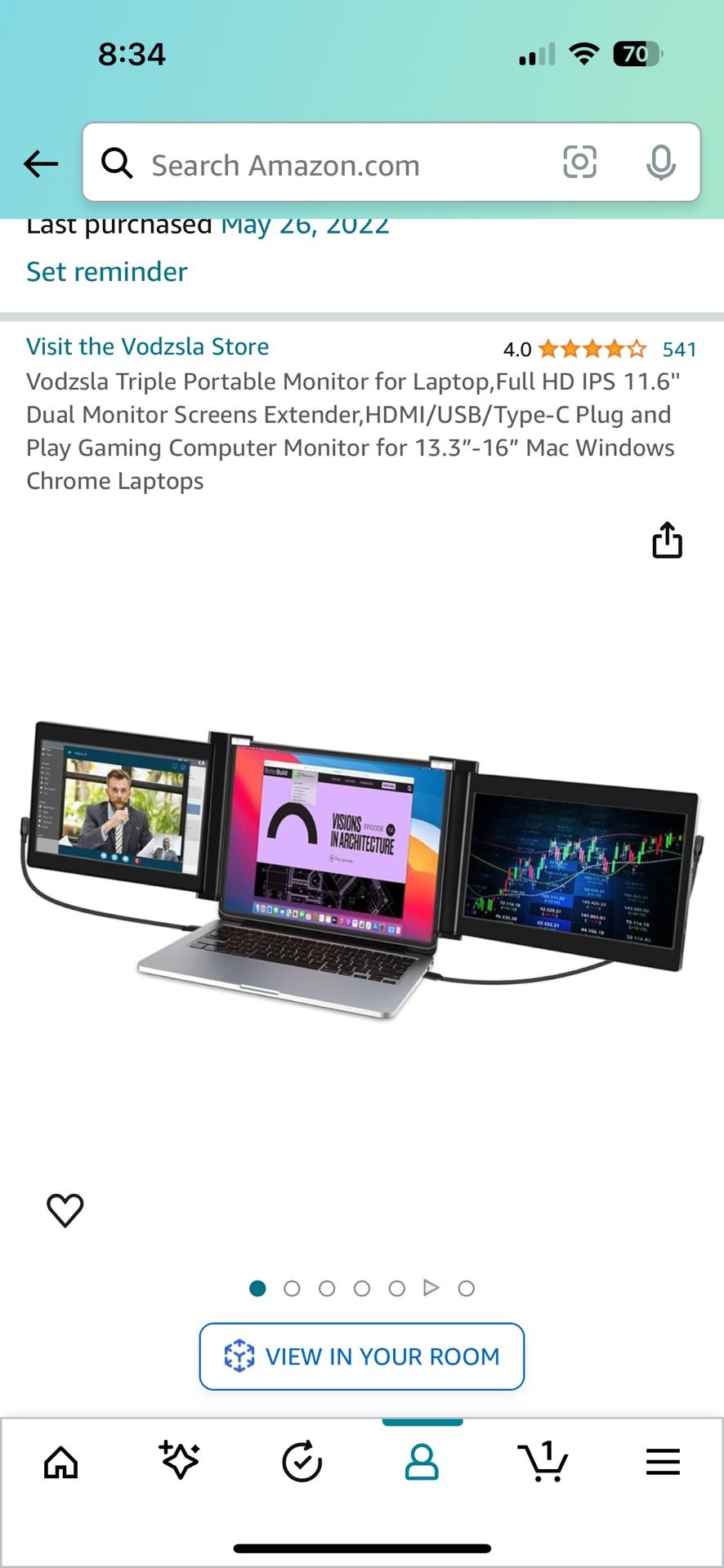 Laptop Monitor Trifold Extension